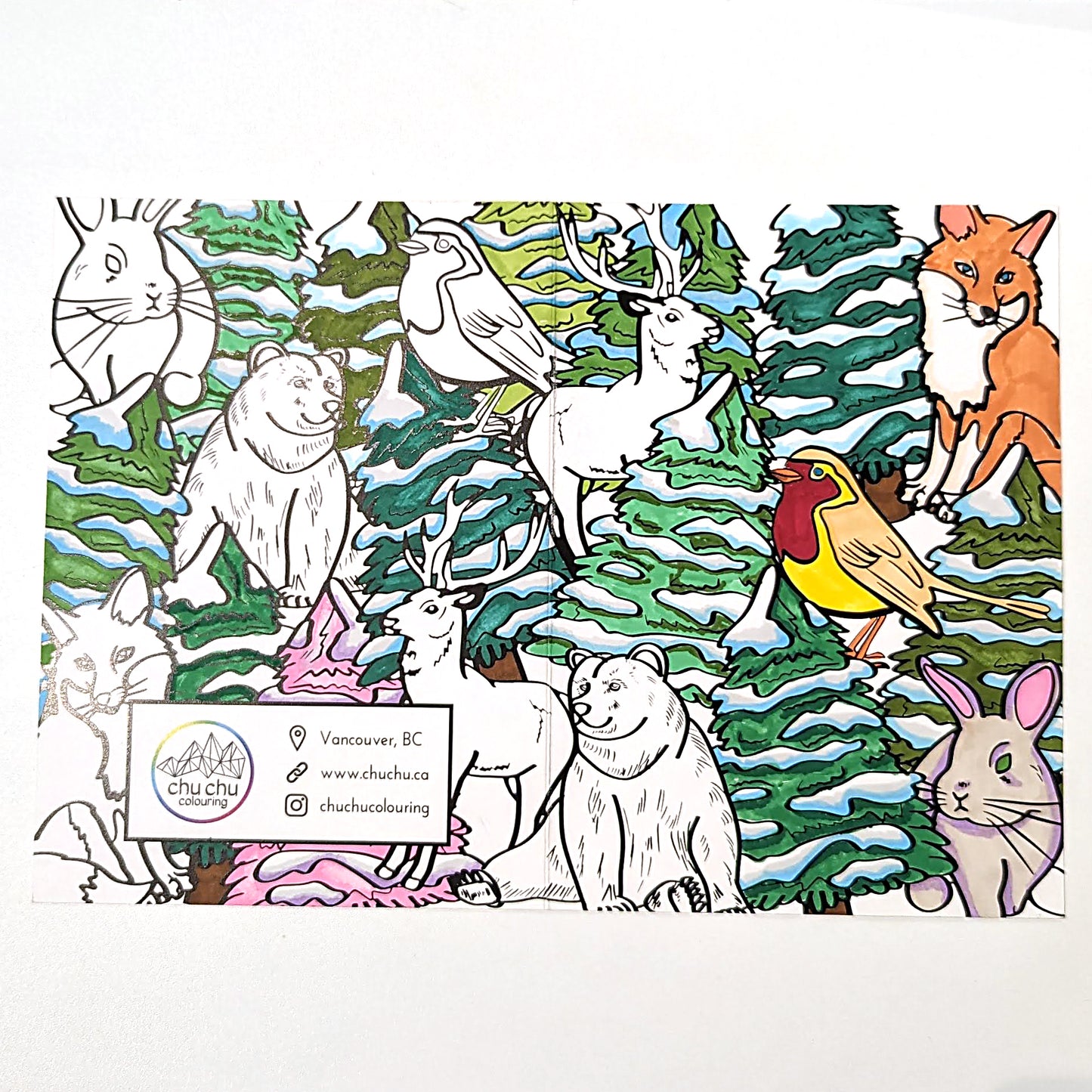 Chu Chu Mural Colouring Greeting Cards | Set of 3