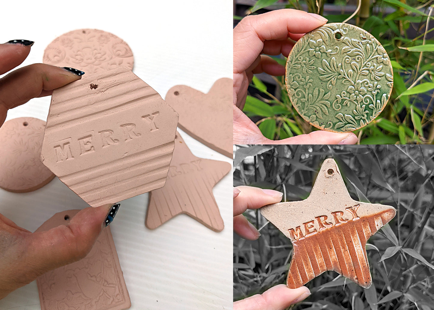 Holiday Christmas Ornaments Pottery Workshop