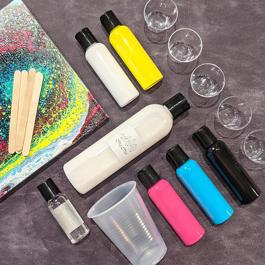 Fluid Pour Painting DIY Art Kit - Granville Neon