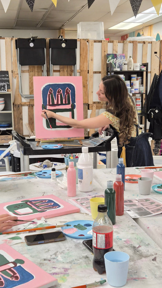 Tin O' Sardines Acrylic Painting Class with Leah