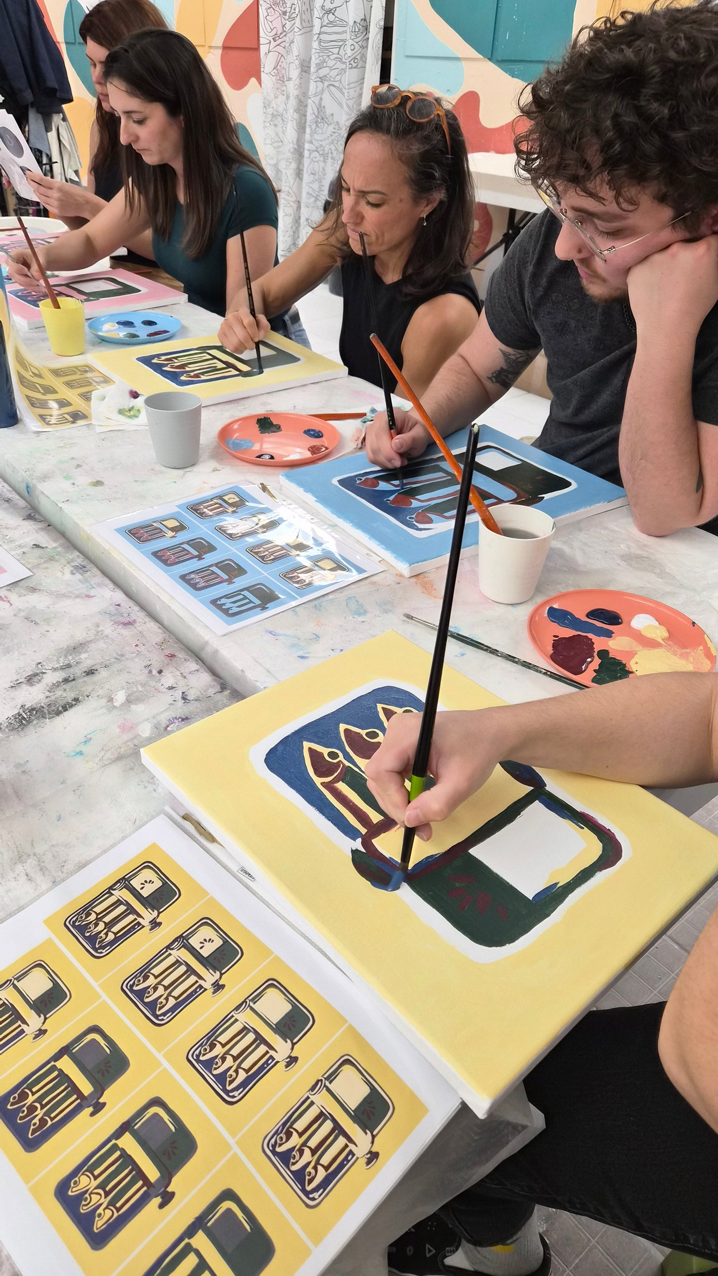 Tin O' Sardines Acrylic Painting Class with Leah