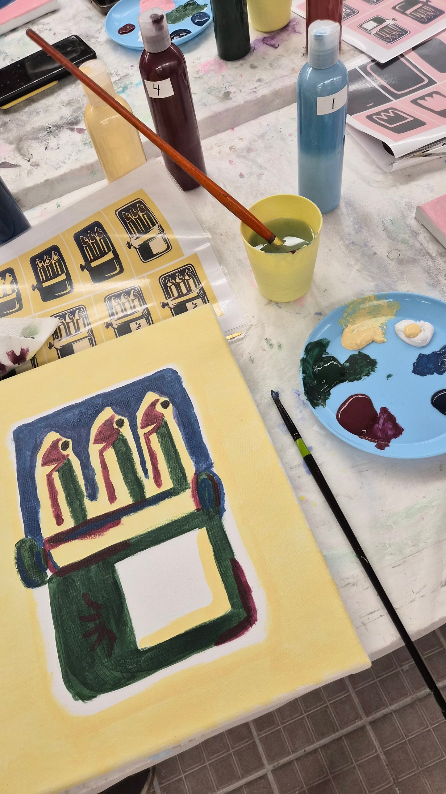 Tin O' Sardines Acrylic Painting Class with Leah