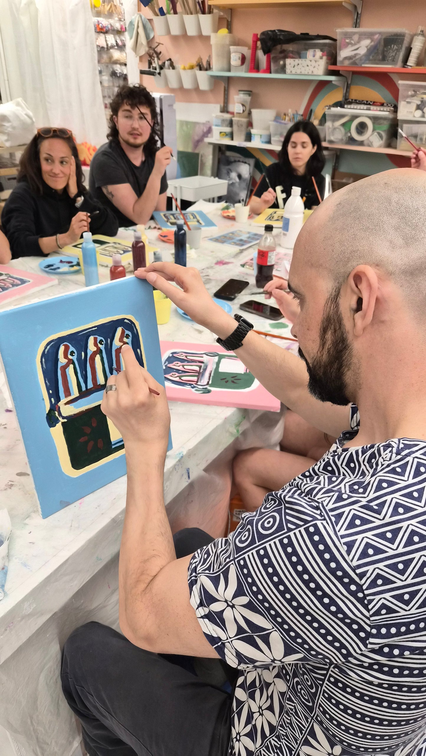Tin O' Sardines Acrylic Painting Class with Leah