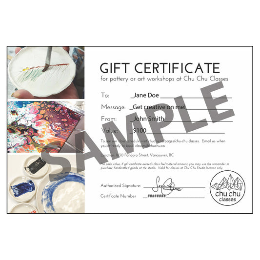 Chu Chu Classes e-Gift Card