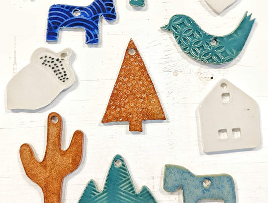 Holiday Christmas Ornaments Pottery Workshop