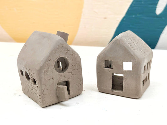 Holiday Tealight Christmas Houses Pottery Workshop