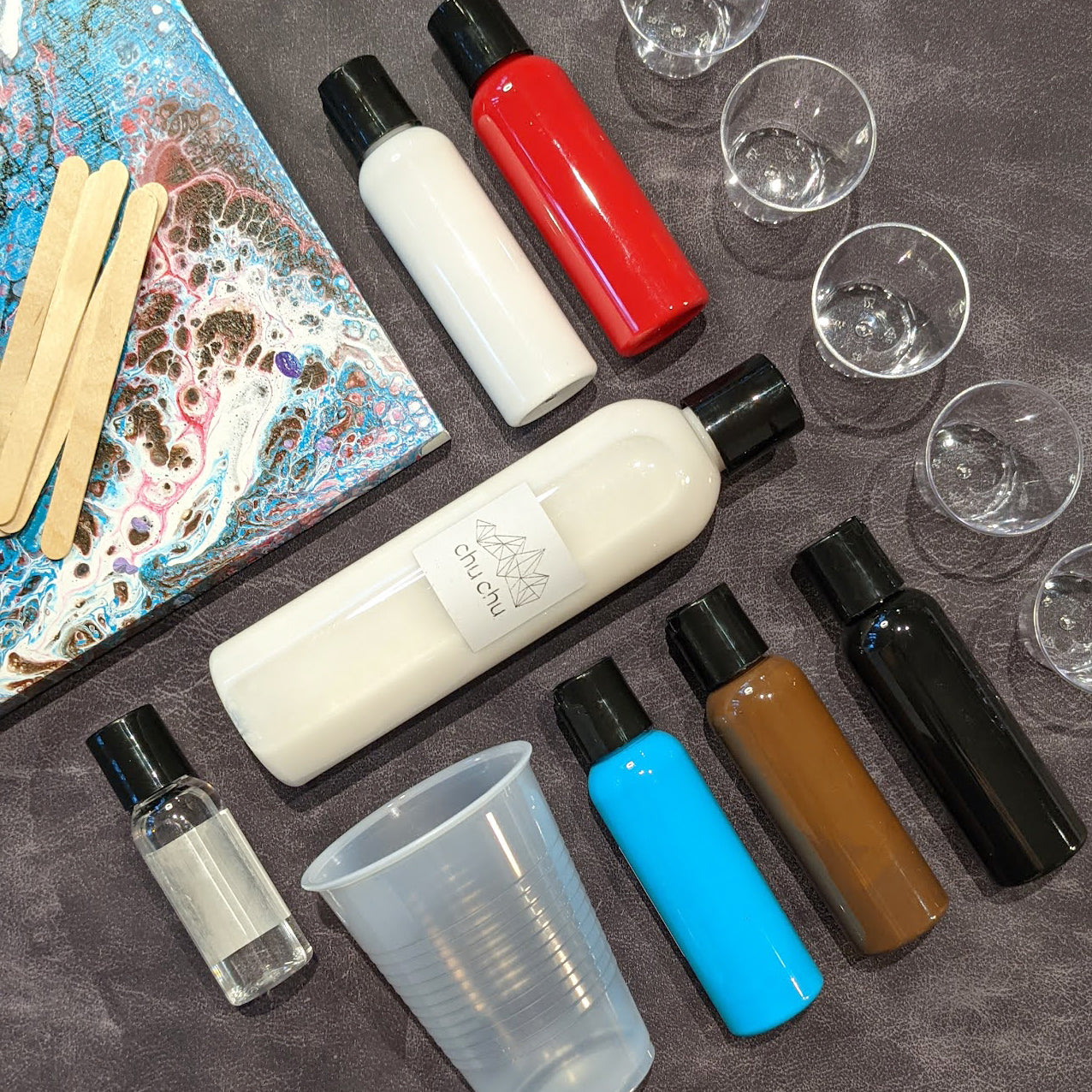 Fluid Pour Painting DIY Art Kit - Commercial Drive Set