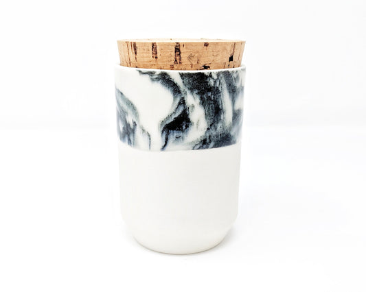 Metamorphic Marble Jar with Natural Cork Lid